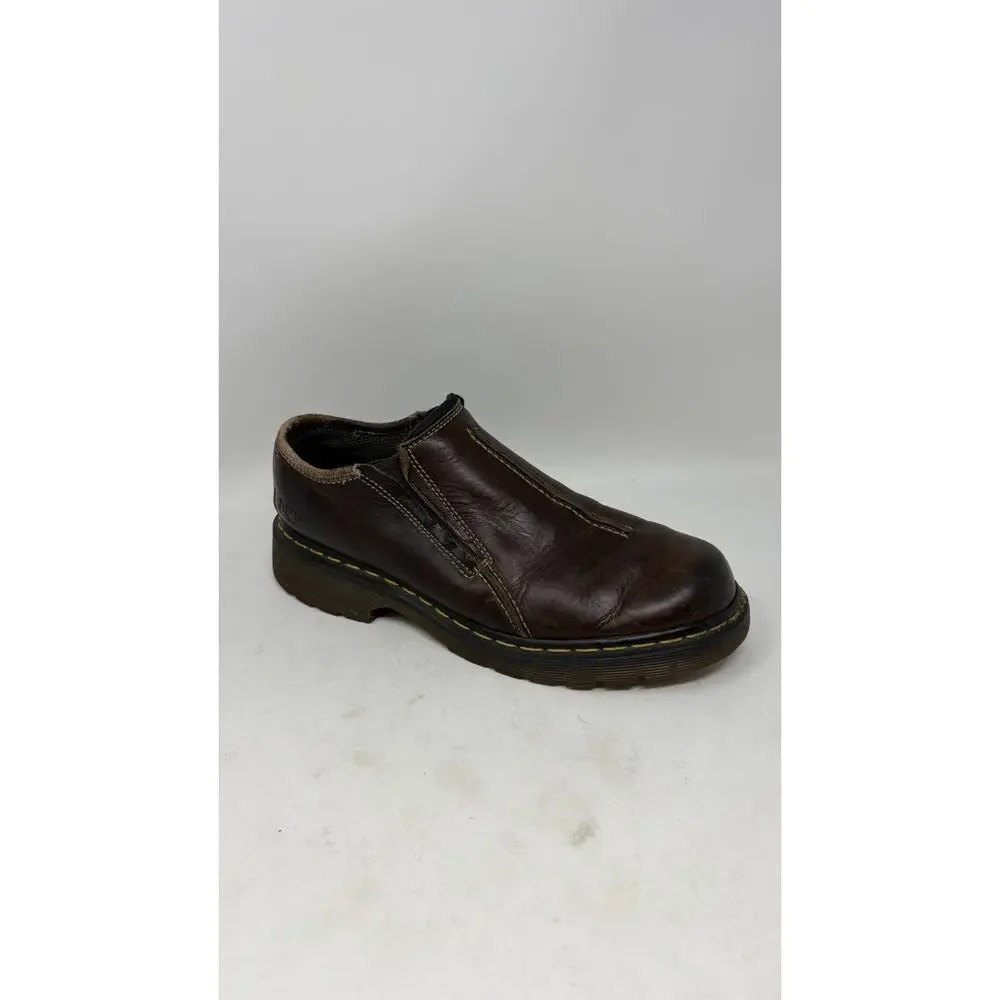 Dr. Martens England Men’s Sz 9 US Brown Leather Slip On Loafers Shoes 9729